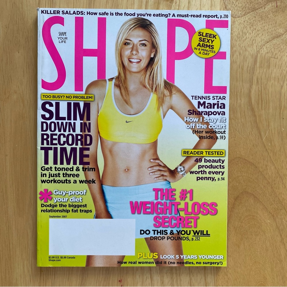 Shape Magazine September 2007 Maria Sharapova